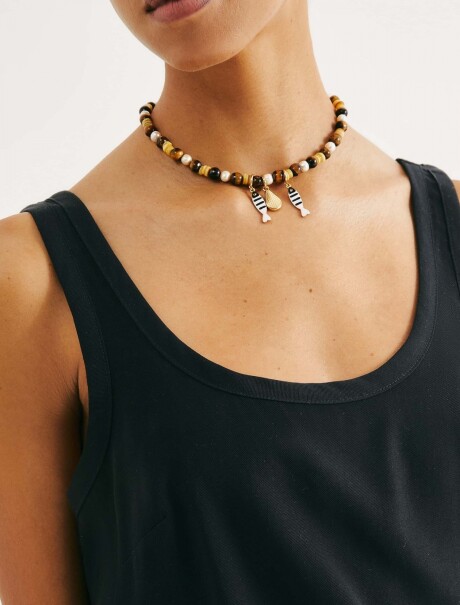 BLUSA CON CUELLO EN U NEGRO