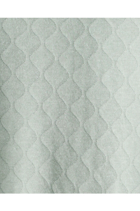 Set dos piezas de algodón, calza acanalada y buzo, verde, diseño mariposas. Talles 6-24M Sin color