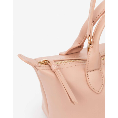 Bandolera Con Doble Asa Rosa Piel