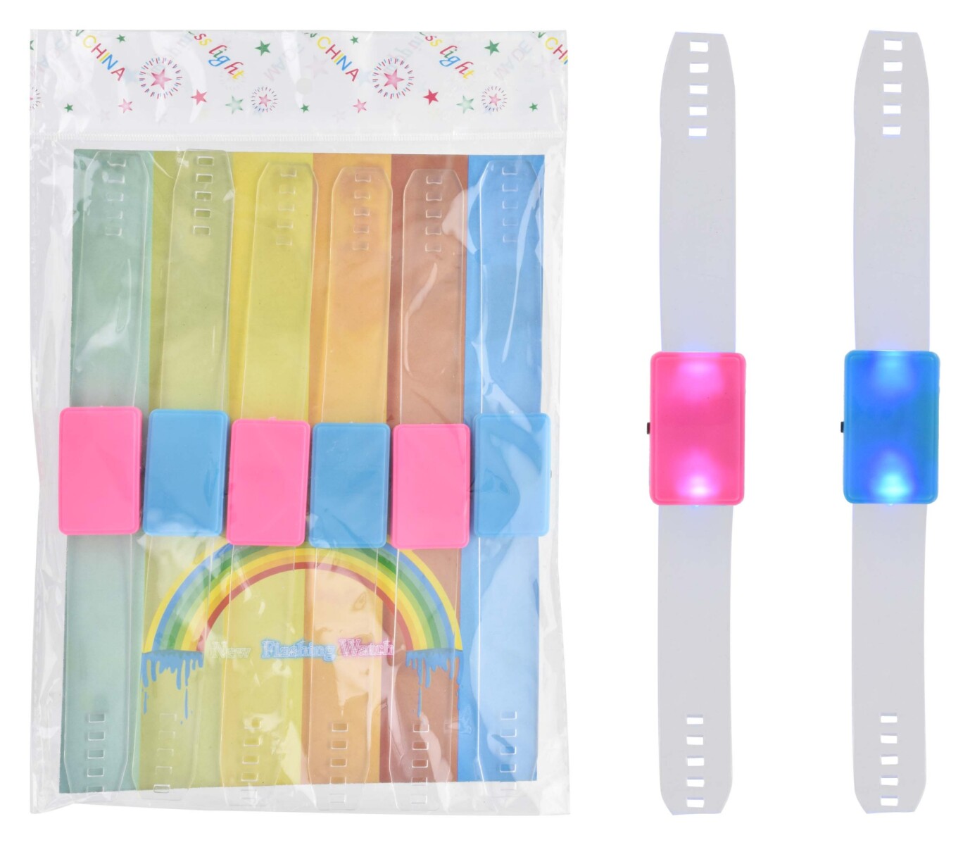Set x6 pulseras con luz 
