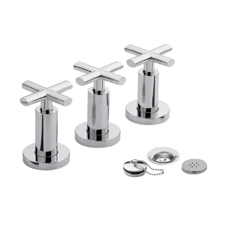 Griferia De Bidet Cromo Bimando Linea Nerea Fv 000