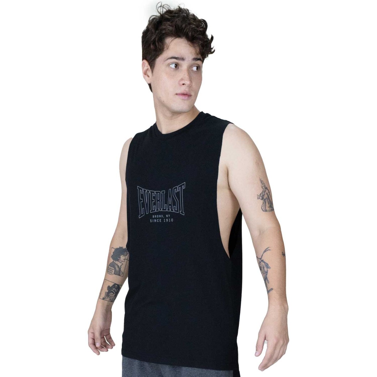 TANK MEN POLY/VISC/SPX EVERLAST LUNGE CH XL - BK 