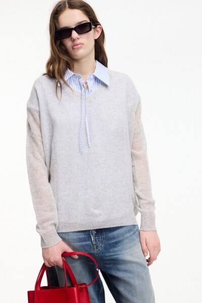 SWEATER V Gris