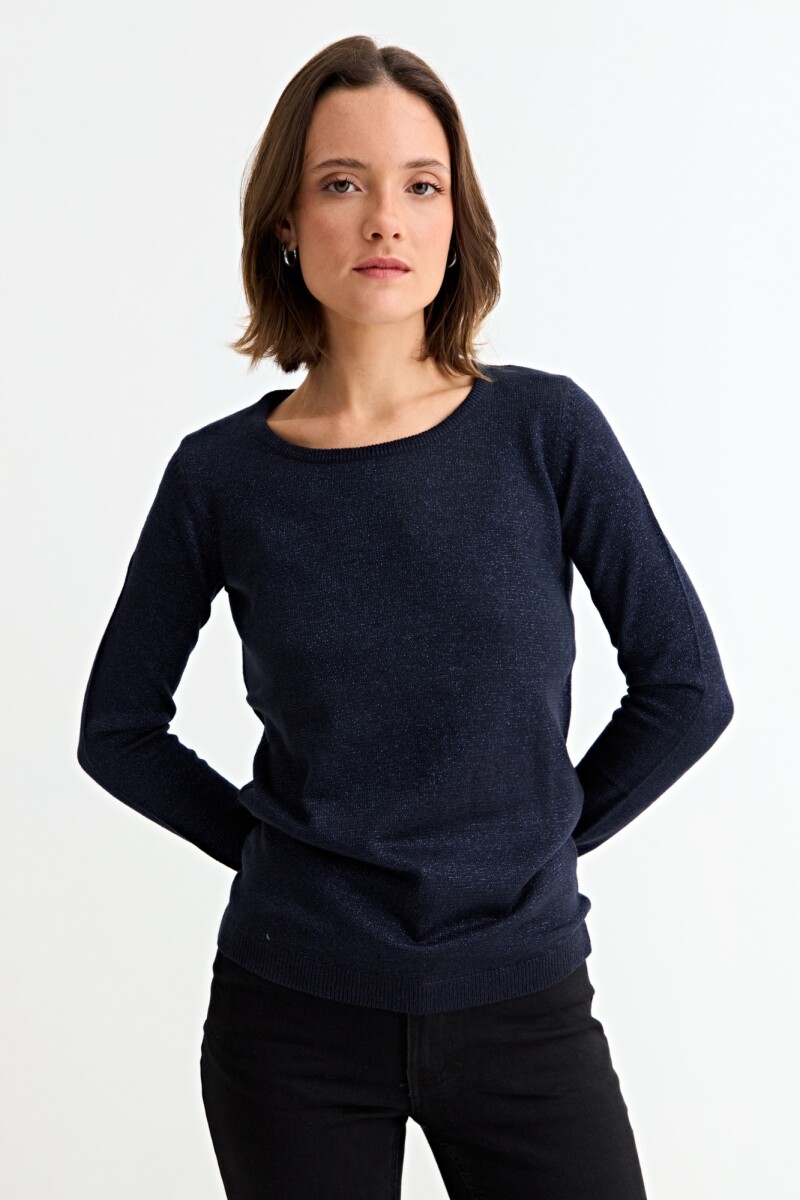 Sweater hilo metálico AZUL