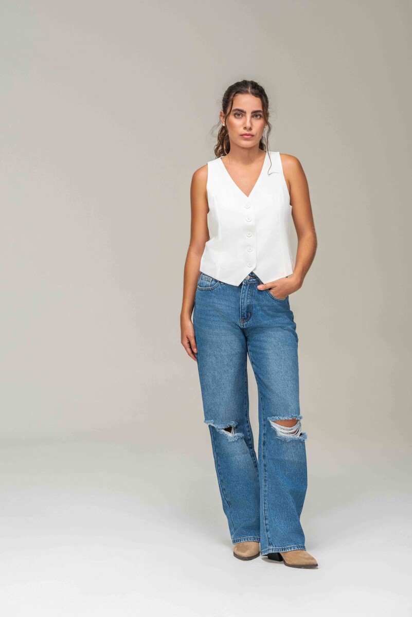 CHALECO LALY CORTO - Blanco 