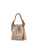 CARTERA BLANCA Y MARRON BLANCO