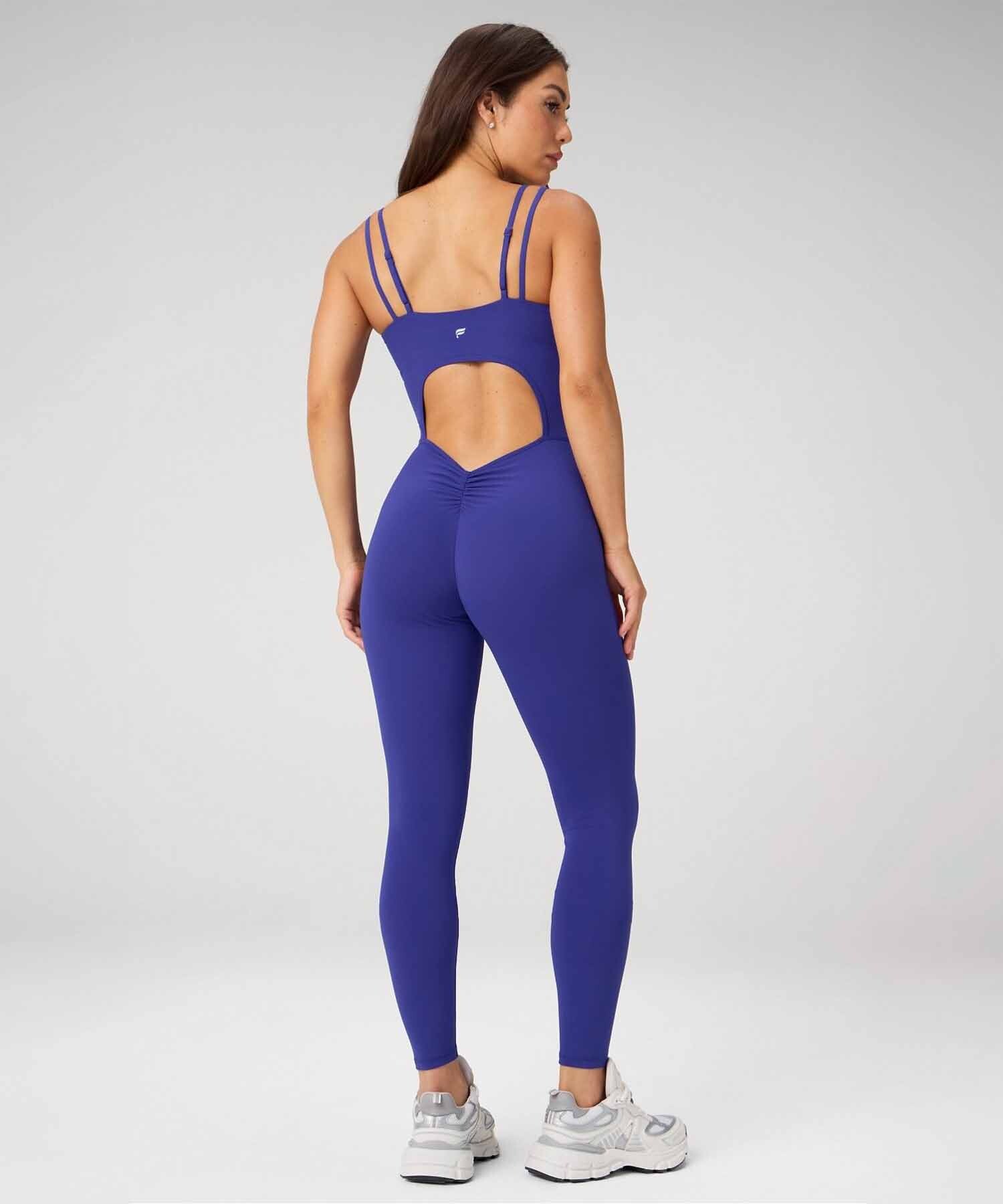 Enterizo Booty Scrunch PureLuxe V-Back Mujer Nightfall