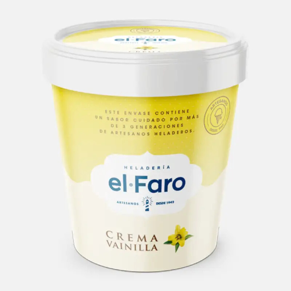 Helado El Faro Crema Vainilla - 1,1 lt 
