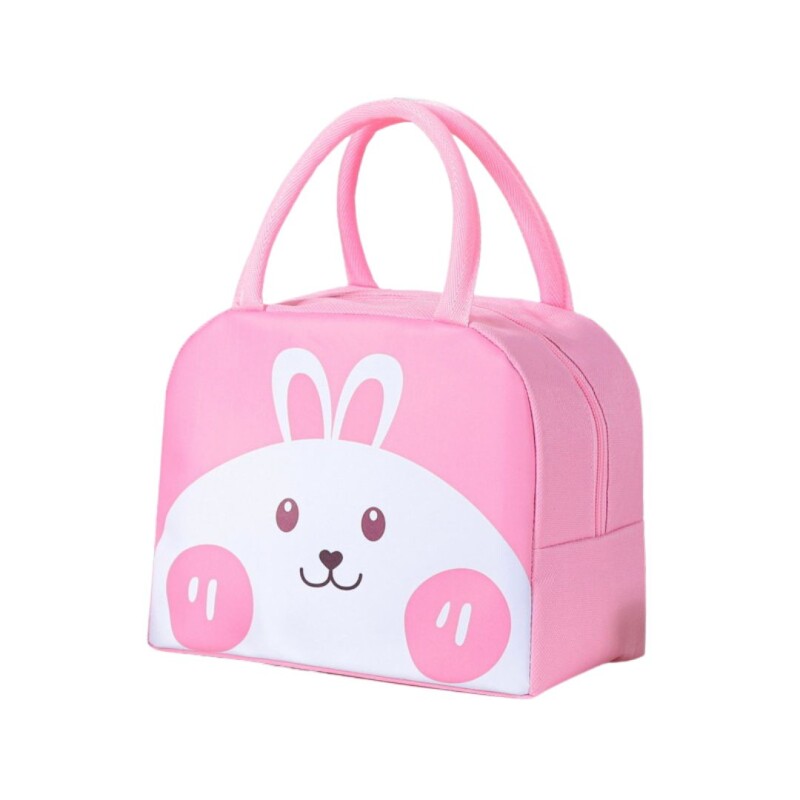 Bolsa Térmica Lonchera Infantil Bolso Caliente Frio Comida Conejo rosa