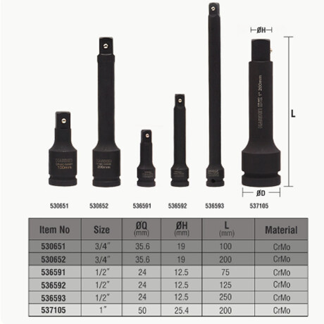BARRA DE EXTENSIÓN DE 200 MM 3/4 N/a