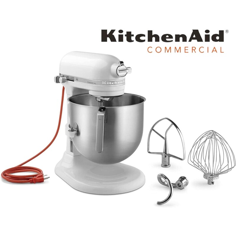 BATIDORA BLANCA CON BOWL, BOWL METALICO 001