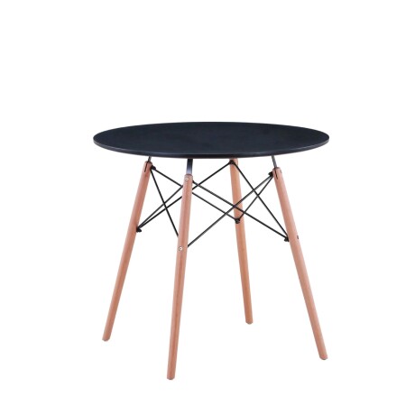 Mesa Eames circular en madera 80cm Negro,Negro