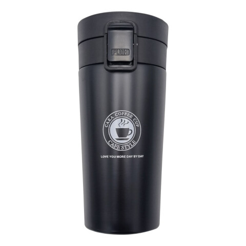 Vaso Térmico Mug 380ml Con Tapa Taza Jarra Calidad Variante Color Negro