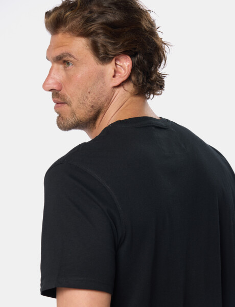 REMERA LISA DE ALGODÓN Negro