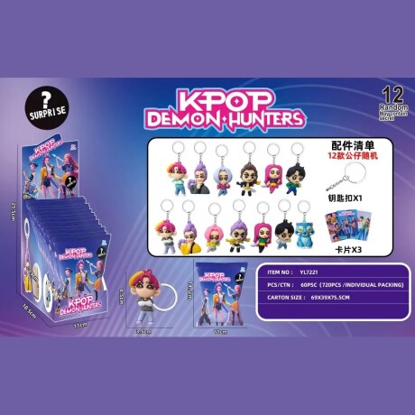 Llaveros Sorpresa K-pop Demon Hunters Varios Modelos 001
