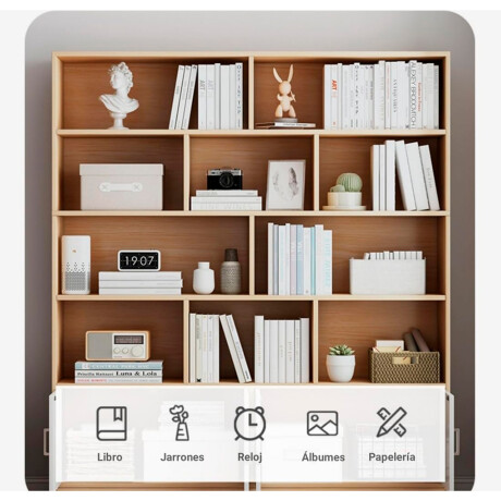 Estantería Biblioteca 5 Niveles 3 Puertas 100 cm x 178 cm 001