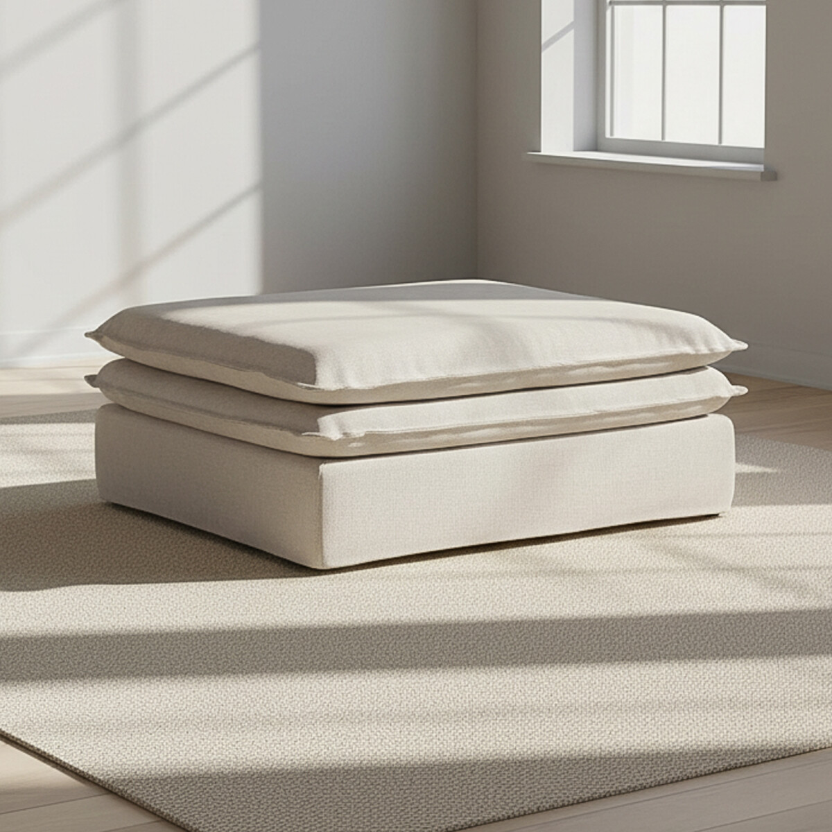 PUFF - TELA-PREMIUM NATURAL-BEIGE LAZY NATURAL 