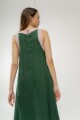 Vestido Açai long Verde y Rosa