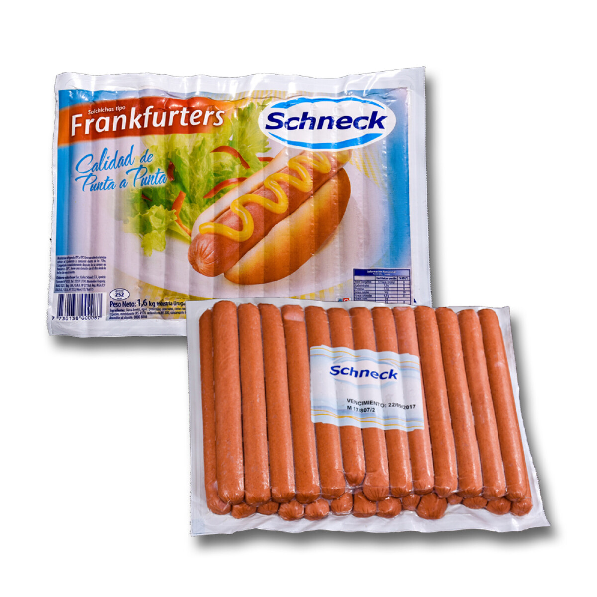 Frankfurters largos Schneck - 27 uds. 
