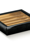 Bombonera con visor 14,5x14,5x3,5 cm. - PELLE NERO Bombonera con visor 14,5x14,5x3,5 cm. - PELLE NERO