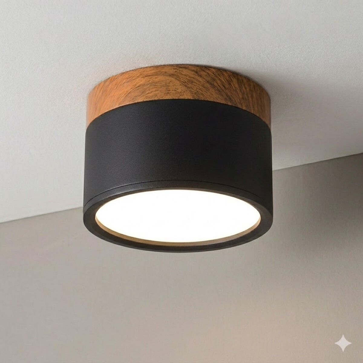 Spot plafón led circular pequeño nórdico 8w - NEGRO 