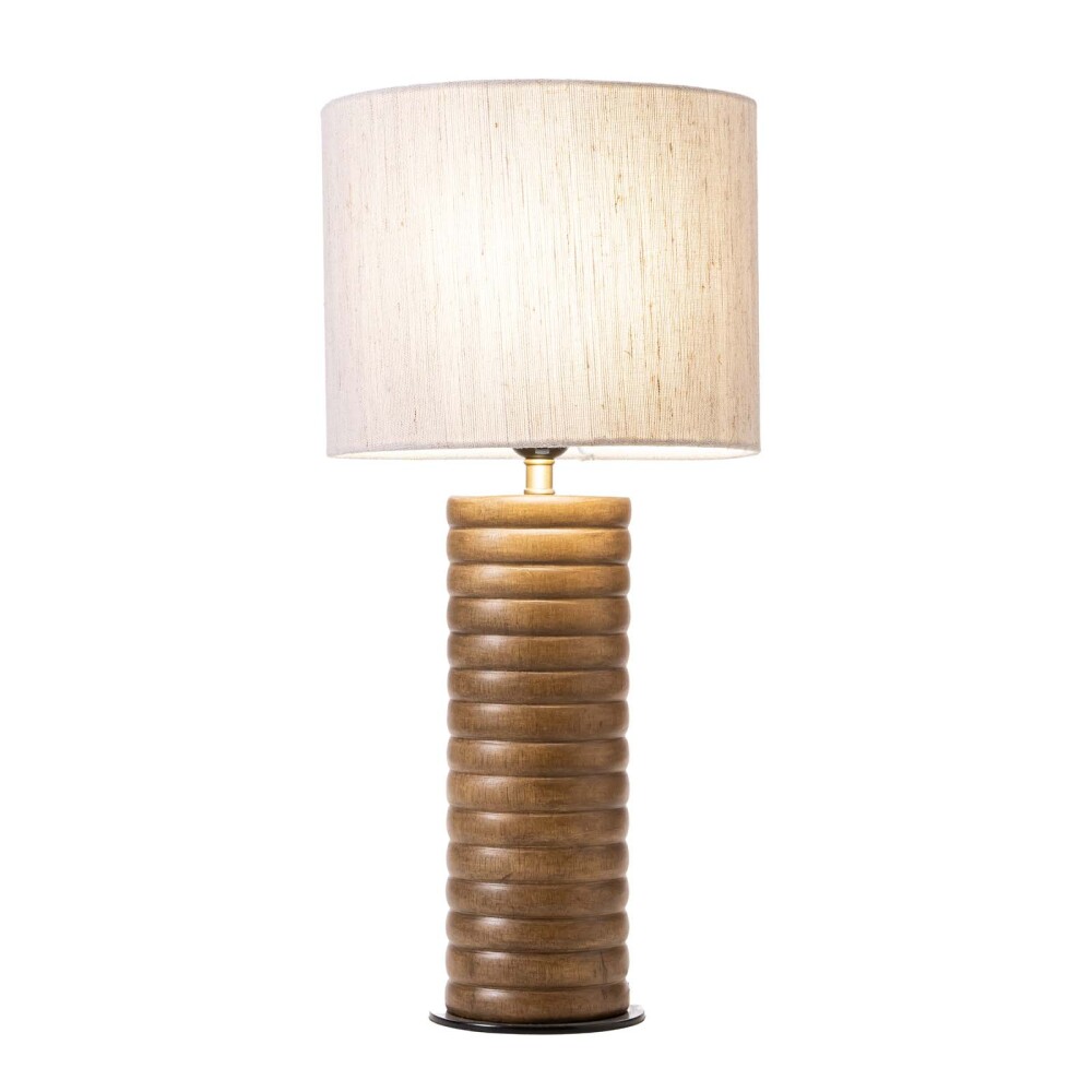 LAMPARA DE MESA NATURAL/BEIGE MADERA 1