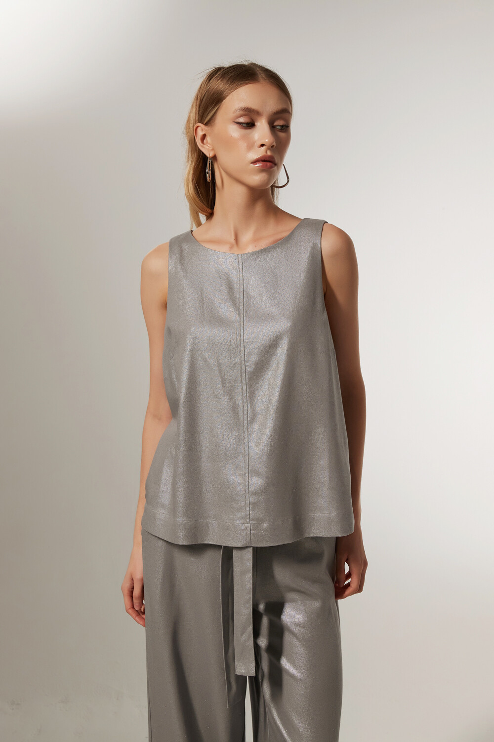 Musculosa Cariño Plateado
