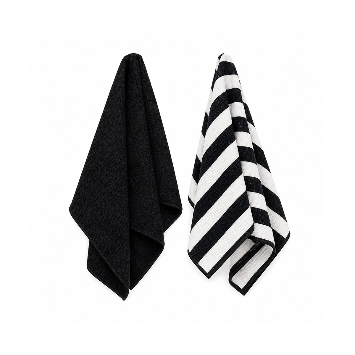Set x2 repasadores 40x60cm super absorbentes - Negro 