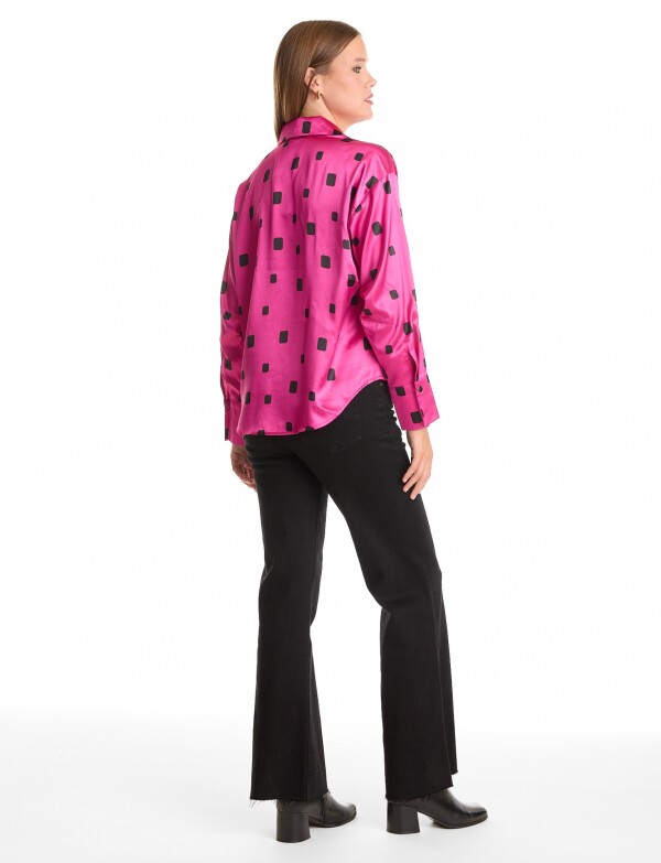 Camisa Satén FUCSIA