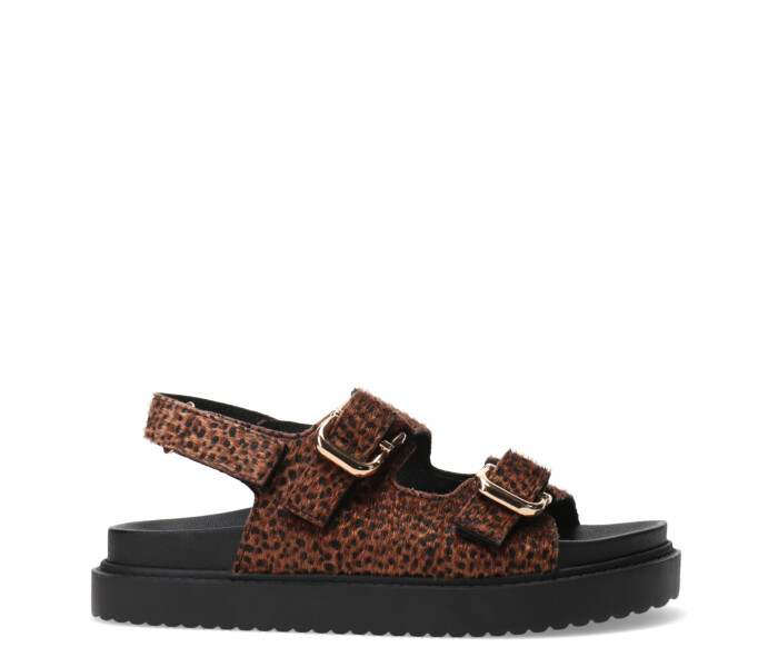 Sandalia ORYX con doble hebilla Animal Print