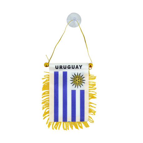 BANDERIN URUGUAY 10X13CM C/FLECOS DORADOS BOLSA BANDERIN URUGUAY 10X13CM C/FLECOS DORADOS BOLSA