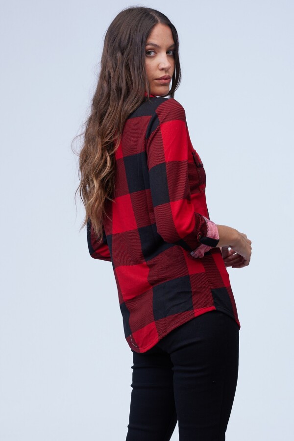 Camisa Soft Cuadrille NEGRO/ROJO