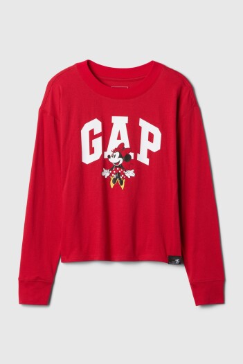 Remera Logo Gap Y Minnie Niña Sp Dis Fam Red