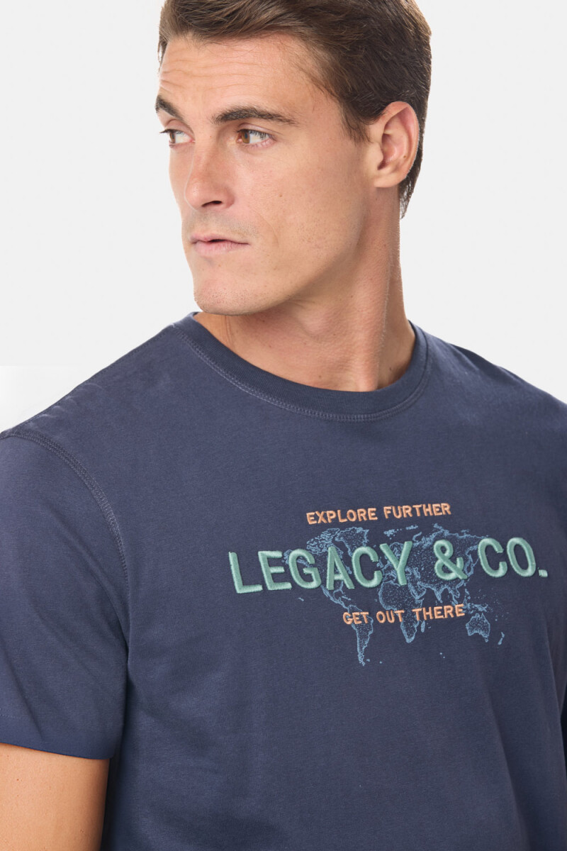 REMERA ESTAMPADA - Azul 