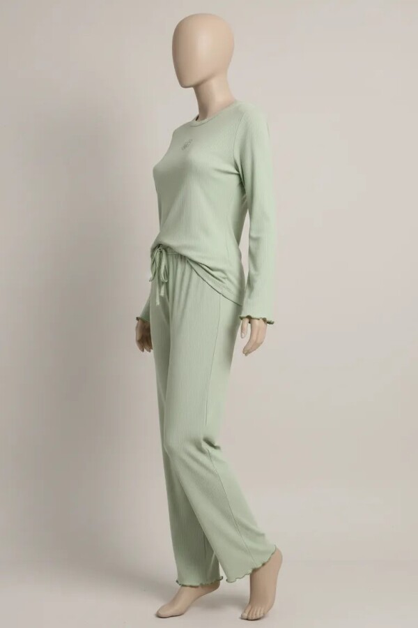 Pijama M/Larga Love Verde Pijama M/Larga Love Verde