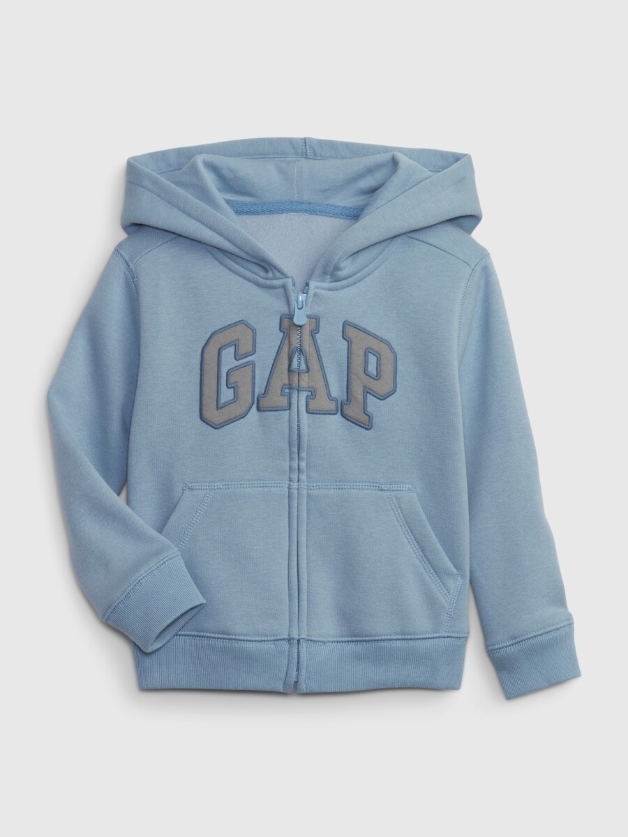 Canguro Logo Gap C/Cierre Con Felpa Toddler Niño - Blue Suede 