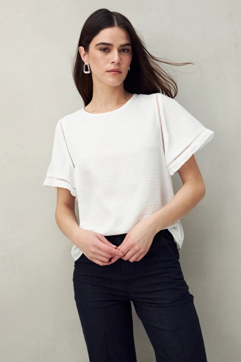 BLUZA D.CASSIN CACTUS - BLANCO 