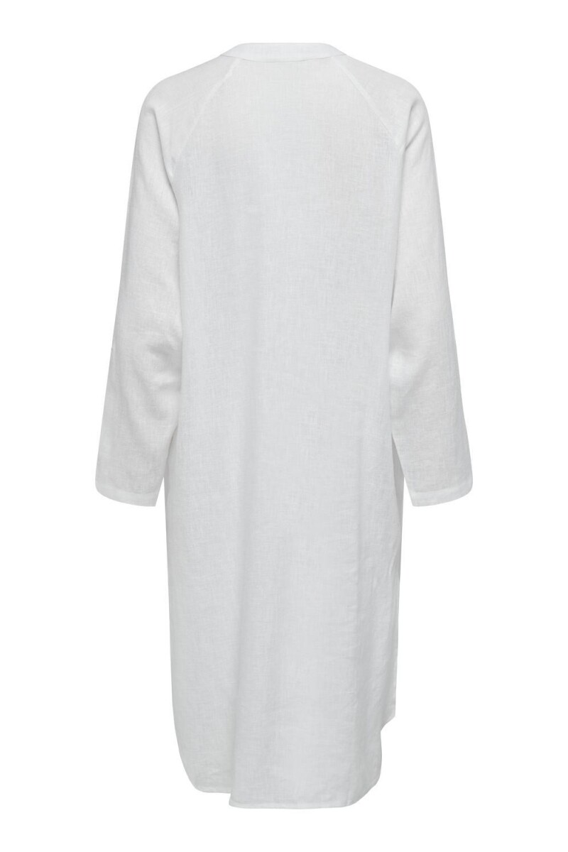 Vestido Tokyo Efecto Lino Bright White