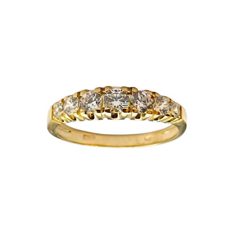 Anillo Sin Fin-Oro bajo-Piedra Zirconia-AN8053 conpiedra