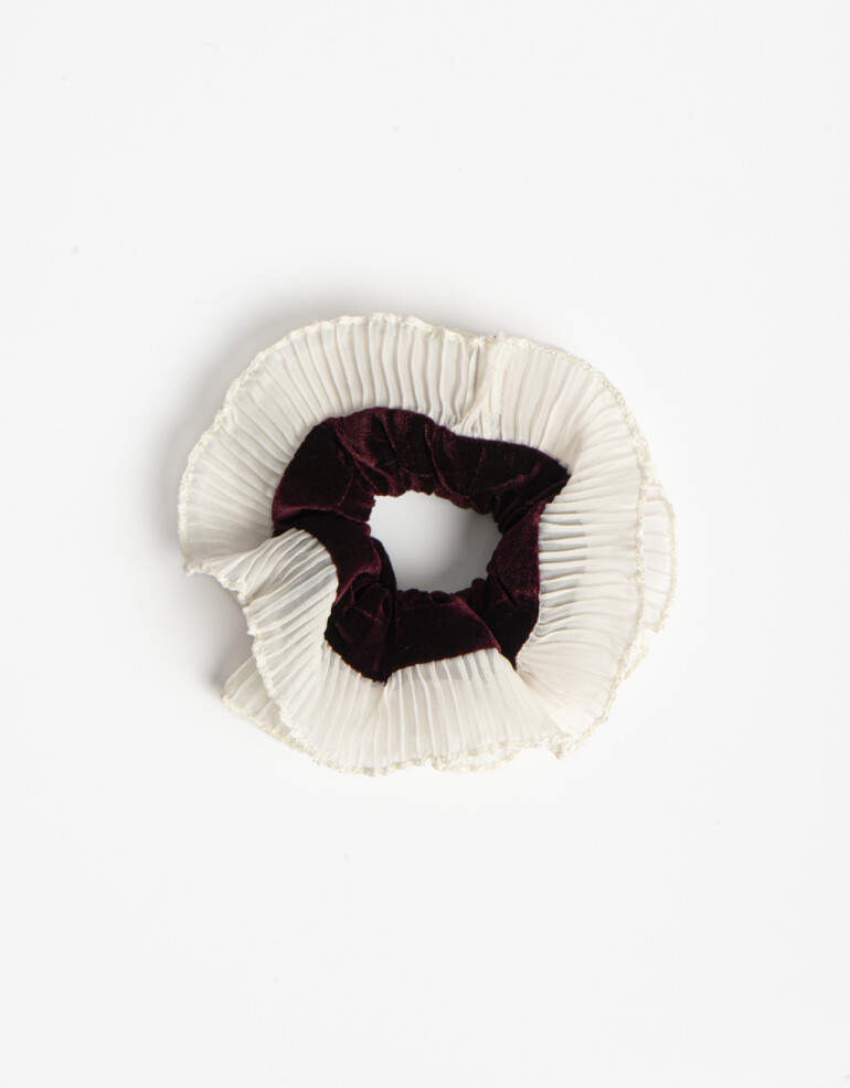 Skunzies Velvet Maxi Scrunchie Mix Texturas - Combinacion Bicolor