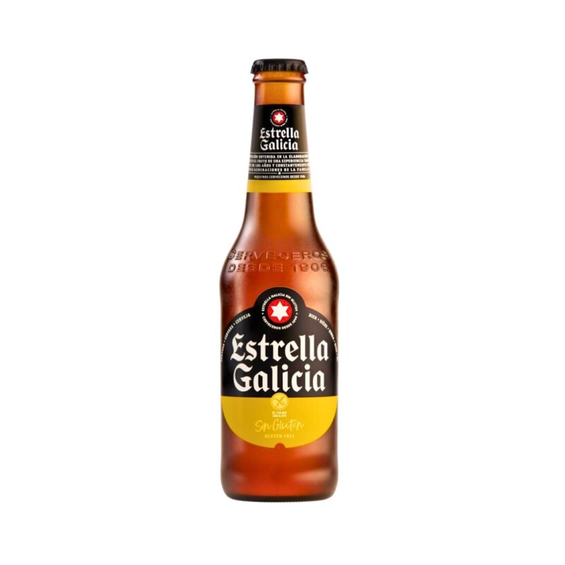 Cerveza Botella Sin Gluten Estrella Galicia - 330 ml Cerveza Botella Sin Gluten Estrella Galicia - 330 ml