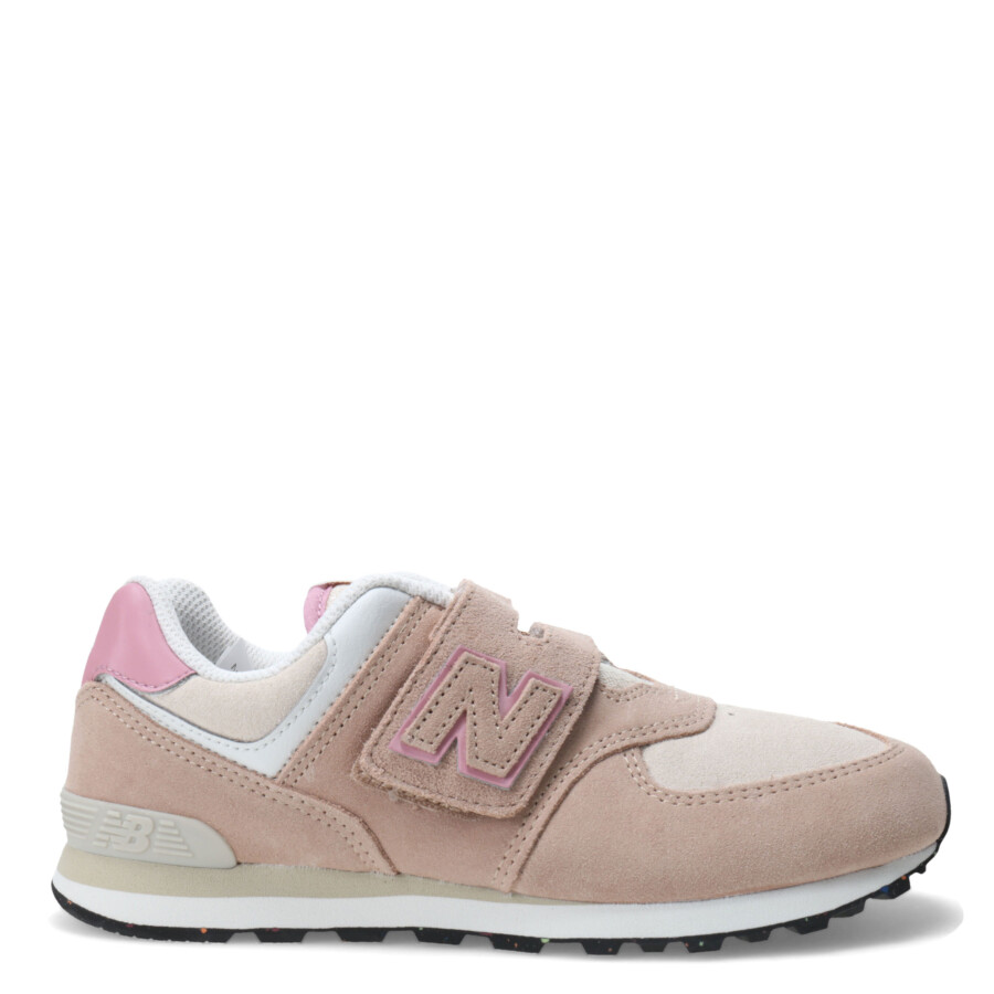 Championes de Niños New Balance Lifestyle Velcro 574 Camel - Beige - Rosado