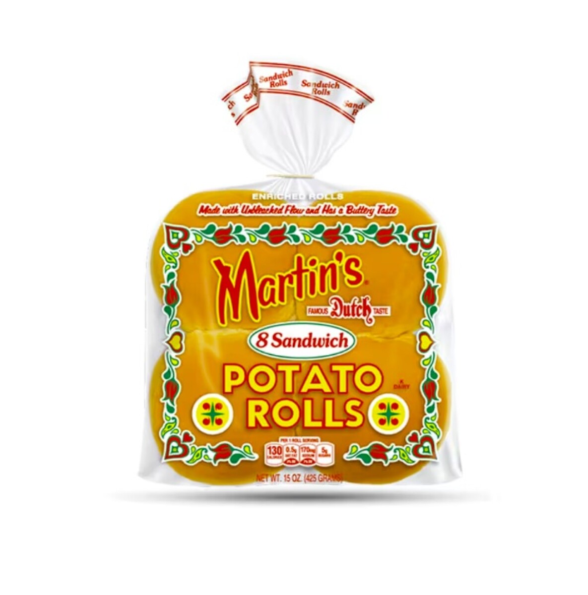 Tortugas pan de hamburguesa Martins (papa) x 8 