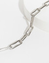 Collares Cortos Metal Collar Corto De Cadena - Plateado Rodio