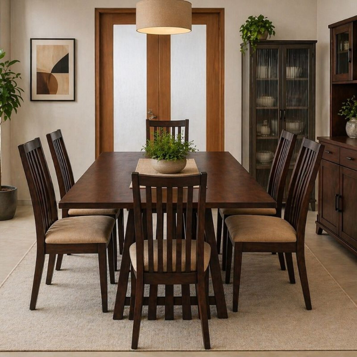 JUEGO DE COMEDOR MESA + 6 SILLAS - AZALEA 