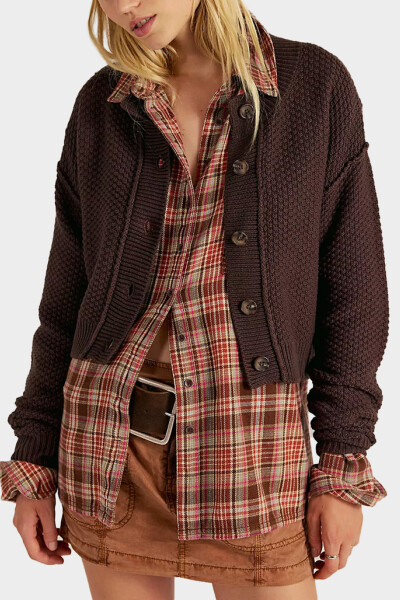 LILI CARDIGAN Marron