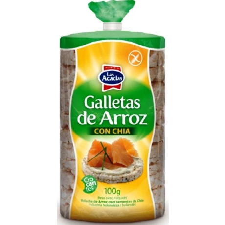 GALLETA DE ARROZ LAS ACACIAS C/CHIA 100G GALLETA DE ARROZ LAS ACACIAS C/CHIA 100G