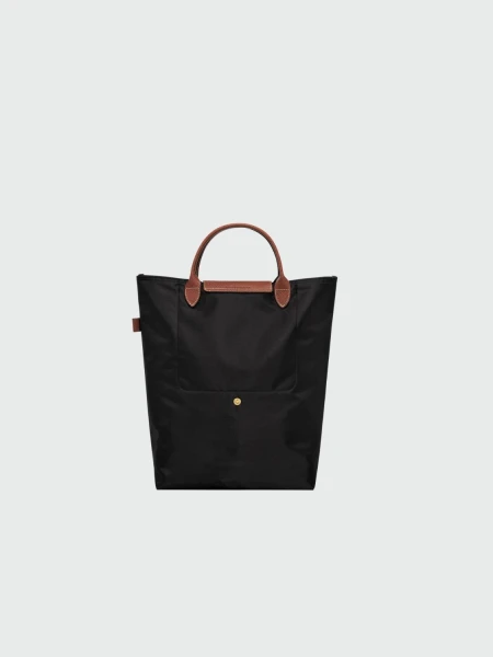 Longchamp - Cartera Tote plegable, de nylon y asa corta, Le pliage M Negro