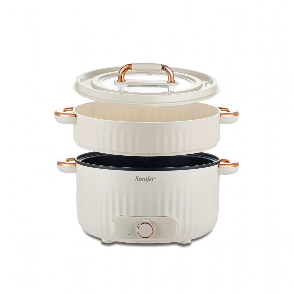 Olla Eléctrica Multifunción Sonifer Sf-1509 4.5l Con Vaporer 
