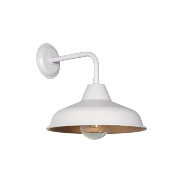 Aplique pared pantalla metalica blanco E27 Ø310mm JU0234